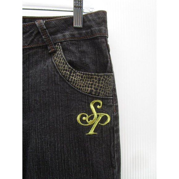 Southpole Jeans 7 Bootcut Denim Pants Embroidered Hip Hop Juniors - Picture 3 of 11